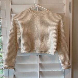 Zara Kids Beige Ribbed Knit Sweater